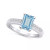 Aquamarine (1-3/8 ct .t.w.) and Diamond (1/8 ct .t.w.) Ring in 14K Yellow Gold