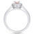 Morganite (3/4 ct. t.w.) and Diamond (1/5 ct. t.w.) Halo Ring in 14K White Gold