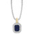 EFFY® Men's Sapphire (7/8 ct. t.w.) & White Sapphire (1/4 ct. t.w.) 22" Halo Cluster 22" Pendant Necklace in Sterling Silver & 14k Gold-Plated