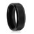 Mens Brushed and Polished Black 8mm Tungsten Ring