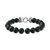 Men's Onyx Bead Bracelet in Stainless Steel & Black Ion-Plate