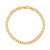 Men's Concave Curb Link Chain Bracelet in 14k Gold-Plated Sterling Silver