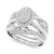 Diamond Oval Halo Cluster Intertwined Bridal Set (1/2 ct. t.w.) in 14k White Gold