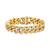 Men's Cubic Zirconia Curb Link Chain Bracelet in 24k Gold-Plated Sterling Silver