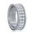 Mens Stainless Steel CZ Polished Eternity Band