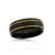 Mens Black and Gold Double Stripe Tungsten Ring