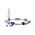 RA White Gold Plated with Pear Blue Sapphire & Tennis Bracelet