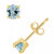Gemstone Stud Earrings in 14K Yellow Gold