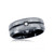 Mens Stainless Steel Black and Silver CZ Ring