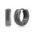 Mens Stainless Steel 13mm Polished Huggie Hoop Earrings - Black Plated