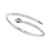 EFFY® Diamond (1/4 ct. t.w.) & Tsavorite (1/20 ct. t.w.) Snake Bypass Bangle Bracelet in Sterling Silver