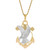 Men's Eagle & Anchor 22" Pendant Necklace in 14k Gold-Plated Sterling Silver