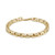 Men's Square Link Bracelet in 18k Gold-Plated Sterling Silver