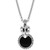 EFFY® Men's Onyx (15mm) & Diamond Accent Panther 20" Pendant Necklace in Sterling Silver