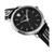 Men's Swiss V-Circle Black Leather Strap Watch 42mm
