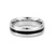Men's Stainless Steel Band with Single Black Inlay