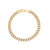 Polished Diamond Cut 7MM Curb Chain Bracelet in 10K Yellow Gold