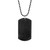 Men's Black Plate Stainless Steel Dog Tag with Cross Necklace