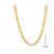 Men's 18k gold Plated Stainless Steel Accented 8mm Cuban Chain 24" Necklaces