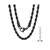 Men's black IP Plated Stainless Steel Rope Chain 30"  Necklace