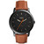 Men's The Minimalist Brown Leather Strap Watch 44mm FS5305