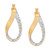 Textured Twist Hoop Earrings in 10k Gold & Rhodium-Plate