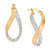 Textured Twist Hoop Earrings in 10k Gold & Rhodium-Plate