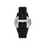 Men's Three Hand in Black Case with Black Silicone Strap Watch, 44mm