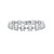 Sterling Silver Rhodium Plated Clear Cubic Zirconia Modern Tennis Bracelet