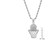 Men's Stainless Steel Simulated Diamond Basketball and Hoop Pendant