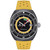 Men's Swiss Automatic Sideral S Yellow Perforated Rubber Strap Watch 41mm