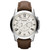 Men's Chronograph Grant Brown Leather Strap Watch 44mm