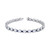 Aquamarine (4-3/8 ct. t.w.) & Iolite (2 ct. t.w.) Link Bracelet in Sterling Silver