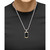 EFFY® Men's Onyx Dog Tag 22" Pendant Necklace in Sterling Silver & 18k Gold-Plate