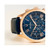 Men's Chronograph Wilton Blue Leather Strap Watch 46.5mm