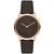 Men's Quartz Two Hand Brown Leather Watch 40mm