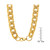 Men's 18k gold Plated Stainless Steel Accented 6mm Cuban Chain 24" Necklaces