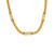 Men's 18k Gold Plated Stainless Steel Wheat Chain and Simulated Diamonds Link Necklace