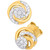 Diamond Love Knot Stud Earrings (1/4 ct. t.w.) in 14k Gold-Plated Sterling Silver