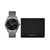 Men's Gunmetal Stainless Bracelet Watch 44mm Gift Set
