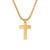 Men's 18k Gold Plated Stainless Steel Cross Pendant