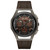 Men's Chronograph Curv Progressive Sport Brown Leather Strap Watch 44mm