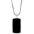 EFFY® Men's Black Agate Dog Tag 22" Pendant Necklace in Sterling Silver