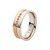 Men's Steel Rose Gold-Tone Plated 5 Piece Clear Diamond Ring