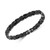 Men's Black-Tone Stainless Steel Crisscross Link Bracelet