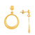 Polished Drop Hoop Earrings in 14k Gold