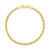 Men's Two-Tone Rope Link Chain Bracelet in Sterling Silver & 14k Gold-Plate