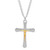 Macy's Men's Crucifix Pendant Necklace in Two-Tone Stainless Steel