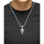 EFFY® Men's Black Spinel Skull Dog Tag 22" Pendant Necklace in Sterling Silver & Black Rhodium