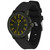 Men's TR90 Black Silicone Strap Watch 44mm